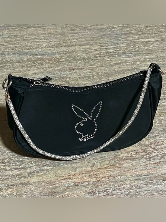 PLAYBOY Handbags - Playboy bunny handbag with rhinestone bunny and strap